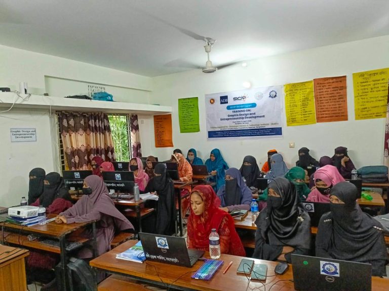 Today, Mr. Mustafiz Ali, Coordinator (Job Placement and Database), visited BeSTI, Beshorgati, Bagerhat and monitored the ongoing training activities under the SICIP-WEAB program.